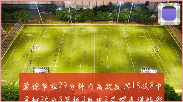 爱德华兹29分钟内高效发挥18投8中贡献26分5篮板3助攻2盖帽表现精彩但犯规频繁影响比赛乐趣